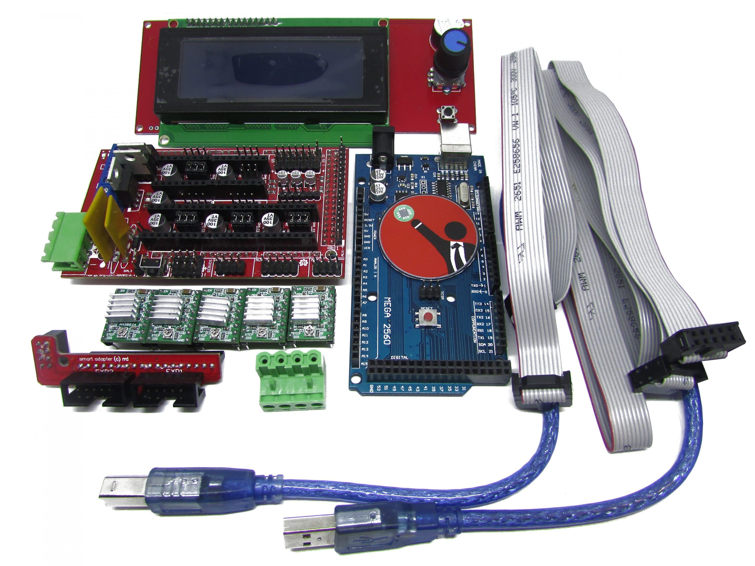 Kit Impresora 3d Tarjeta Controladora Ramps 1.4 Arduino Mega